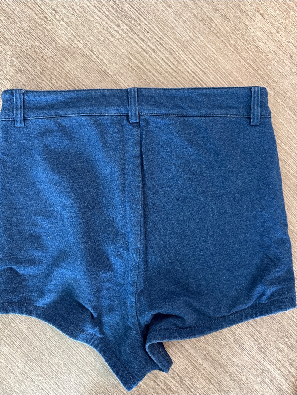 Floral Embroidered High-Rise Blue Women's Shorts - Picture 2 of 2